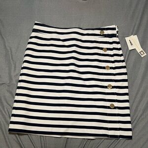 Anne Klein Blue & White Striped Skirt